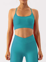 Spaghetti Strap Active Bra - Trendsi - Flyclothing LLC