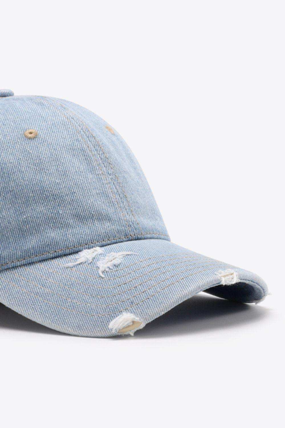 Distressed Adjustable Baseball Cap - Trendsi - Flyclothing LLC