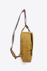 Adjustable Strap PU Leather Sling Bag - Trendsi