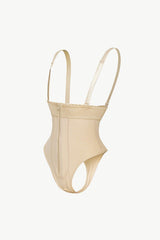 Full Size Adjustable Strap Zip-Up Shaping Bodysuit - Trendsi