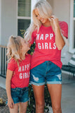 Girls Letter Graphic Short Sleeve T-Shirt - Trendsi - Flyclothing LLC