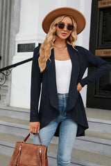 Open Front Long Sleeve Cardigan - Trendsi - Flyclothing LLC