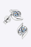 1 Carat Moissanite 925 Sterling Silver Stud Earrings - Trendsi - Flyclothing LLC