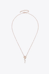 925 Sterling Silver 18K Rose Gold-Plated Pendant Necklace - Trendsi - Flyclothing LLC