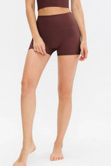 Slim Fit Wide Waistband Sports Shorts - Trendsi - Flyclothing LLC