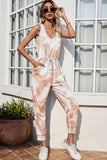Tie-Dye Sleeveless Jumpsuit with Pockets - Trendsi - Flyclothing LLC
