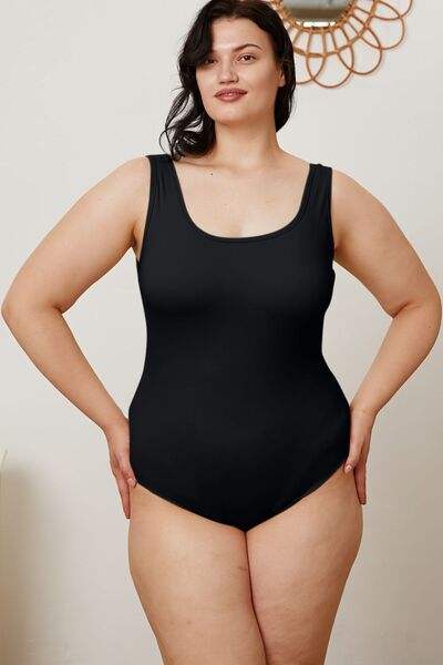Basic Bae Full Size Square Neck Sleeveless Bodysuit - Trendsi - Flyclothing LLC