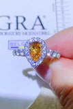 1 Carat Moissanite Contrast Teardrop Ring - Trendsi - Flyclothing LLC
