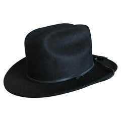 Kid's Black Felt Western Cowboy Hat with Chin Strap - Rockmount Clothing