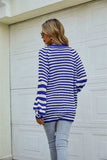 Striped Button Up Long Sleeve Cardigan - Trendsi - Flyclothing LLC