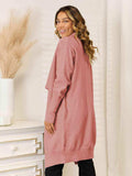Long Sleeve Open Front Longline Cardigan - Trendsi - Flyclothing LLC