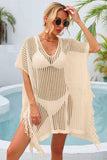 Fringe Trim Openwork Cover Up - Trendsi - Flyclothing LLC