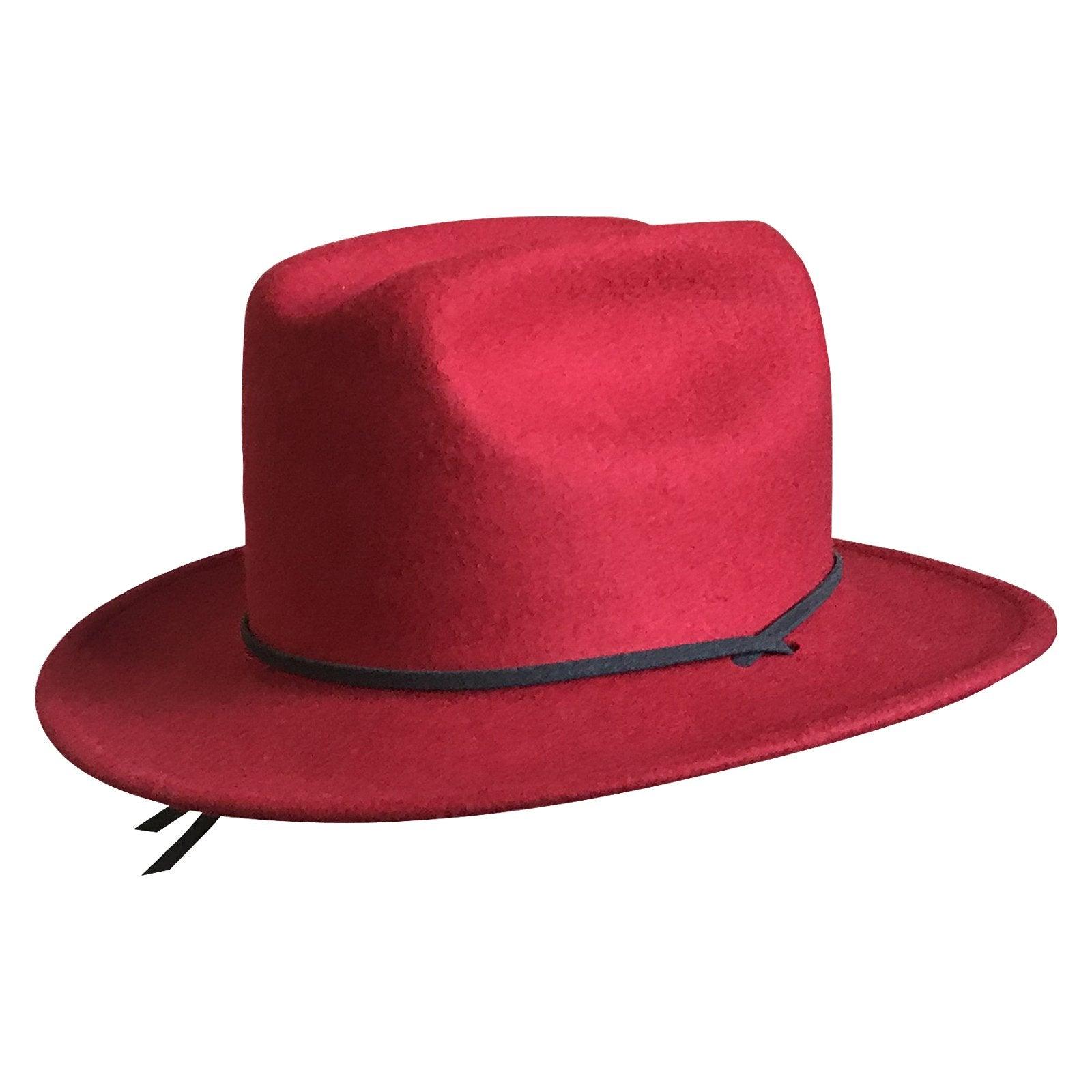 Rockmount Ranch Wear Kids Red Felt Hat with Chin Strap - Flyclothing LLC
