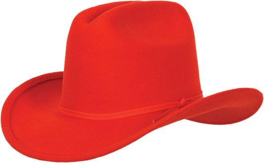 Rockmount Clothing Kid's Red Hard 100% Wool Felt Western Hat