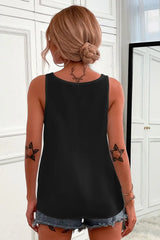Half-Zip Scoop Neck Tank - Trendsi - Flyclothing LLC