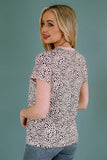 Animal Print Round Neck Tee - Trendsi