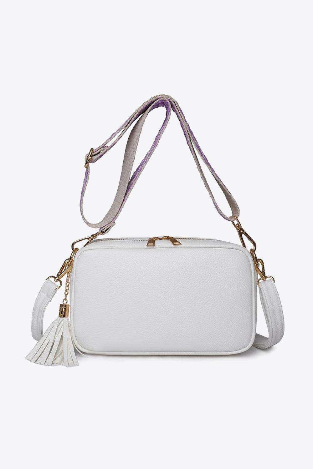 PU Leather Tassel Crossbody Bag - Trendsi - Flyclothing LLC