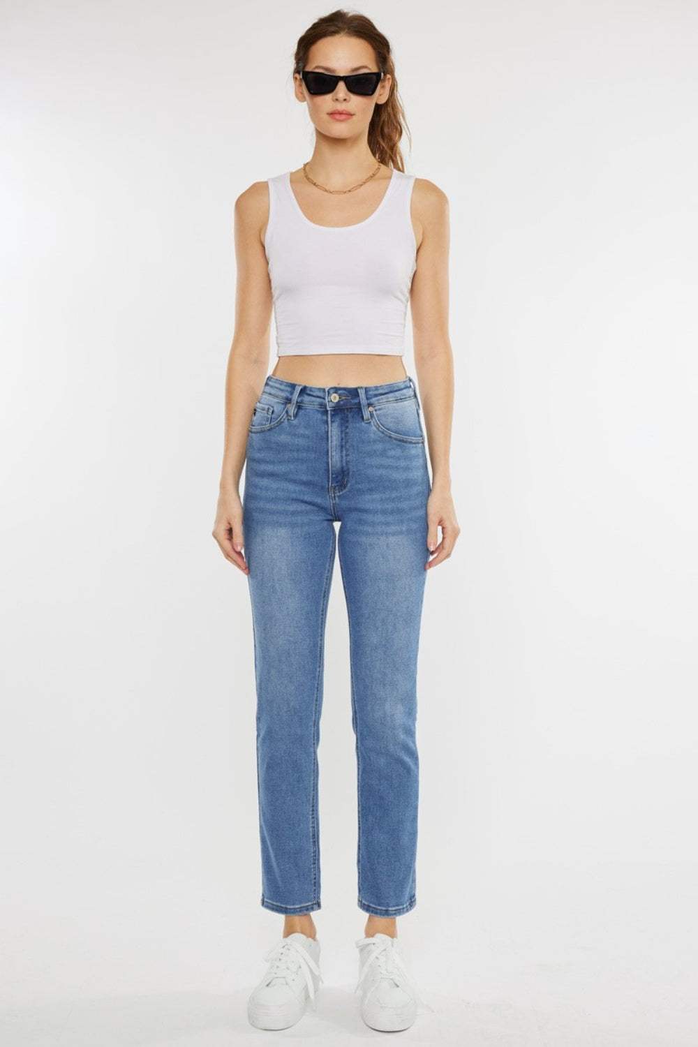 Kancan Full Size Cat's Whiskers High Waist Jeans - Trendsi - Flyclothing LLC
