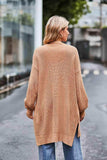 Open Front Dropped Shoulder Longline Cardigan - Trendsi - Flyclothing LLC