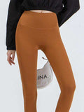 Wide Waistband Sports Leggings - Trendsi - Flyclothing LLC