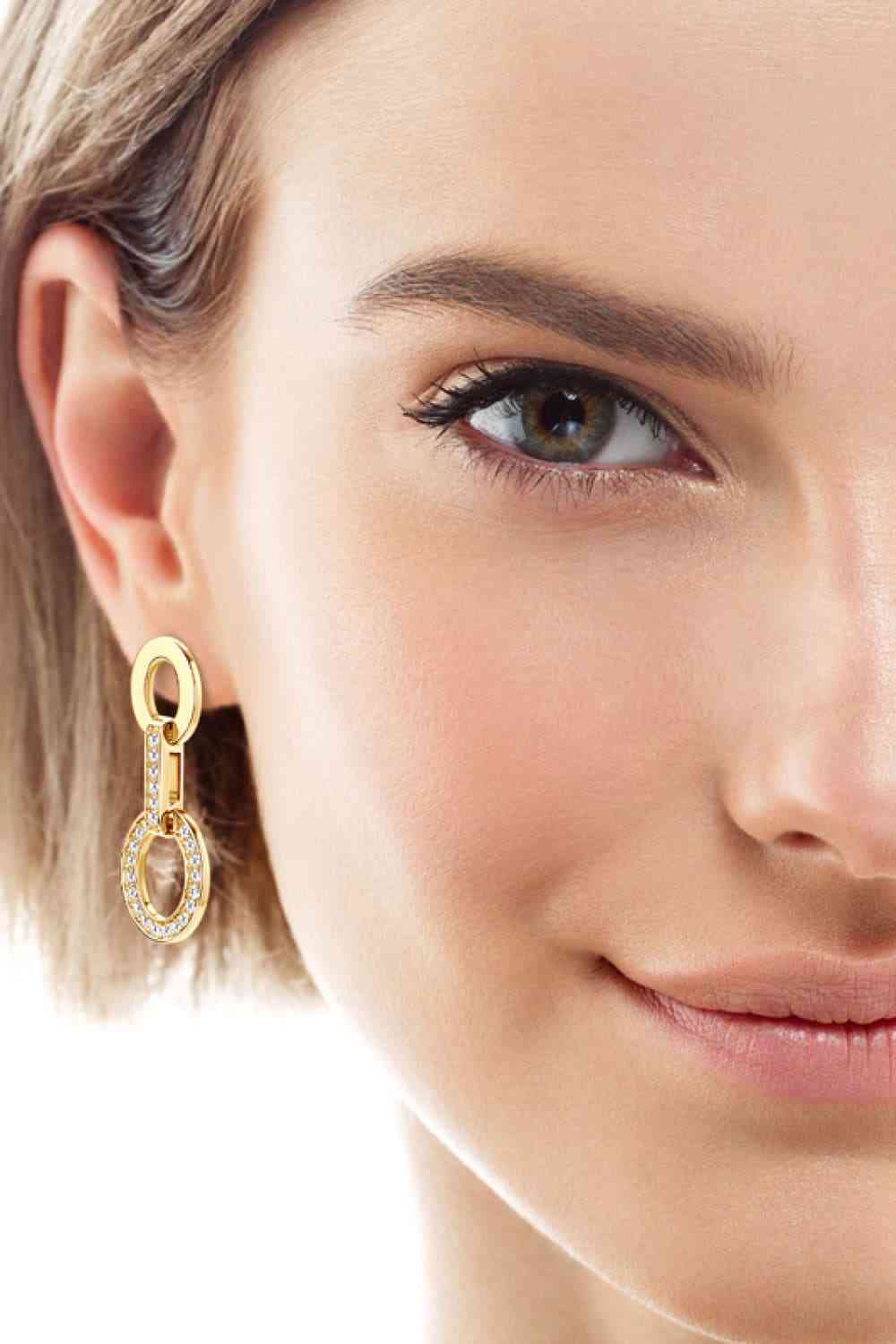 Moissanite 925 Sterling Silver Earrings - Trendsi - Flyclothing LLC