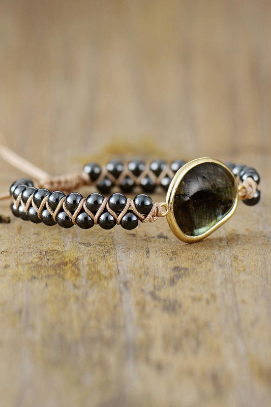 Natural Stone Beaded Bracelet - Trendsi