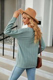 Decorative Button V-Neck Long Sleeve T-Shirt - Trendsi - Flyclothing LLC