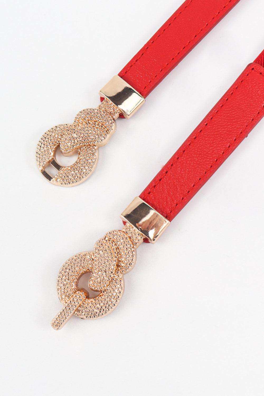 Zinc Alloy Buckle PU Leather Belt - Trendsi - Flyclothing LLC
