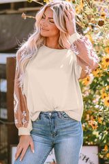 Geometric Round Neck Long Sleeve T-Shirt - Trendsi - Flyclothing LLC