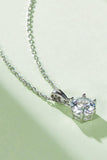 1 Carat Moissanite 925 Sterling Silver Necklace - Trendsi