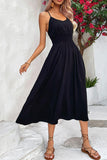 Spaghetti Strap Scoop Neck Midi Dress - Trendsi