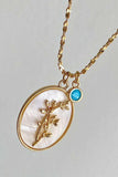Flower Shell Pendant Copper Necklace - Trendsi - Flyclothing LLC