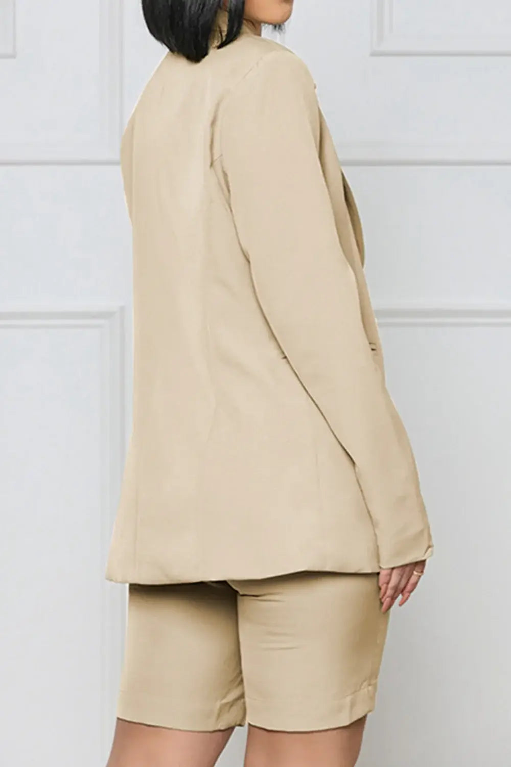 Long Sleeve Blazer and Shorts Set - Trendsi - Flyclothing LLC