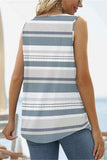 Printed Square Neck Curved Hem Tank - Trendsi - Flyclothing LLC