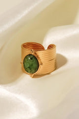 18K Gold-Plated Wide Open Ring - Trendsi - Flyclothing LLC
