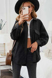 Button Up Collared Neck Long Sleeve Jacket - Trendsi - Flyclothing LLC