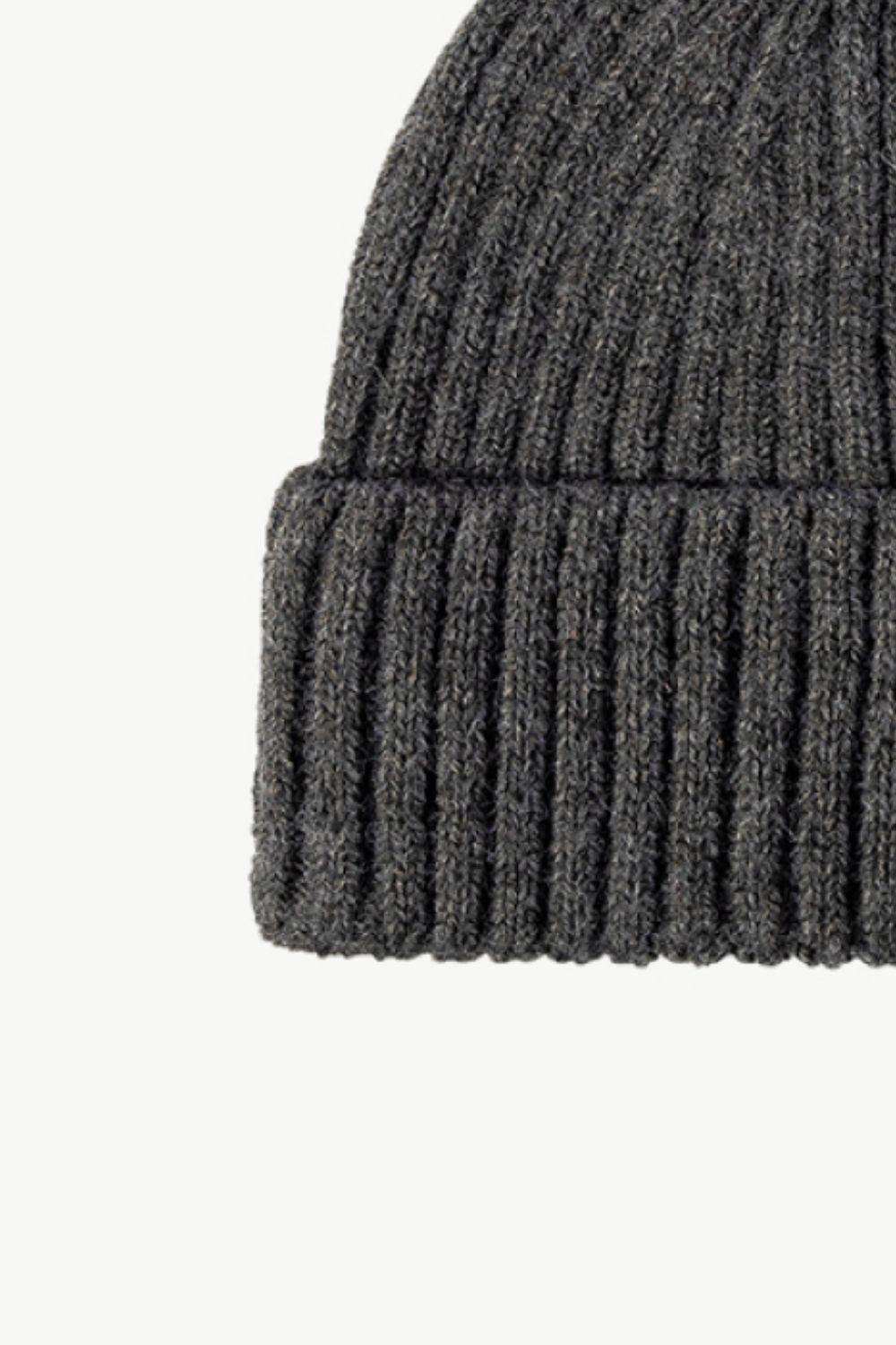 Rib-Knit Cuff Beanie - Trendsi - Flyclothing LLC