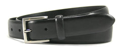 Leather Island Black 32mm Feathered Edge Leather Belt - Leather Island Belts