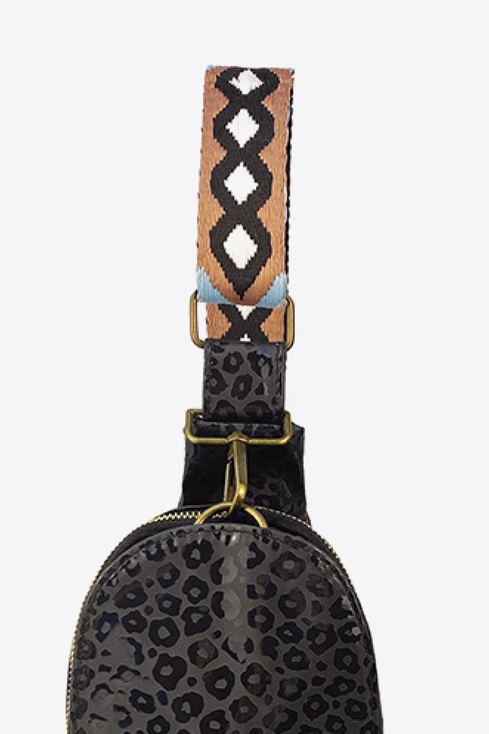 Printed PU Leather Sling Bag - Trendsi