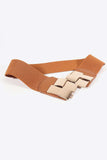 Geometric Buckle Elastic Wide Belt - Trendsi - Flyclothing LLC
