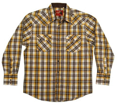 Rodeo Yellow & Brown Plaid Western Shirt - Flyclothing LLC