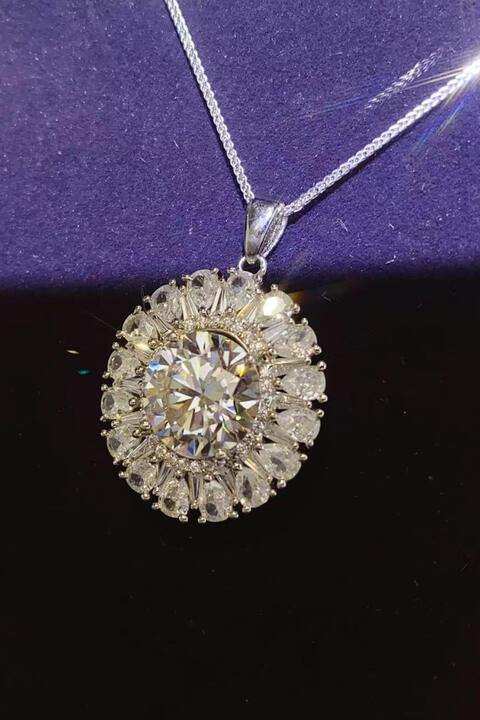 5 Carat Moissanite 925 Sterling Silver Necklace - Trendsi - Flyclothing LLC