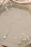 Opal Oval Pendant Chain Necklace - Trendsi - Flyclothing LLC