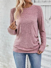 Round Neck Long Sleeve T-Shirt - Trendsi