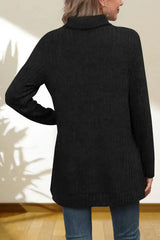 Turtleneck High Low Top - Trendsi - Flyclothing LLC
