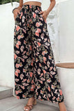 Floral Pull-On Wide Leg Pants - Trendsi - Flyclothing LLC