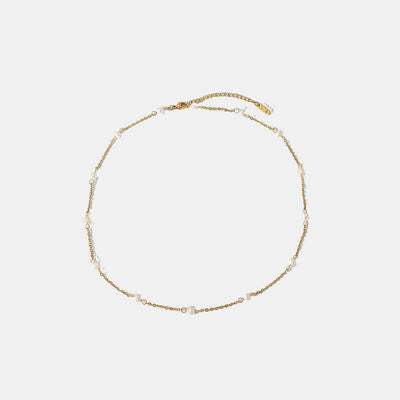 Freshwater Pearl 18K Gold-Plated Necklace - Trendsi - Flyclothing LLC