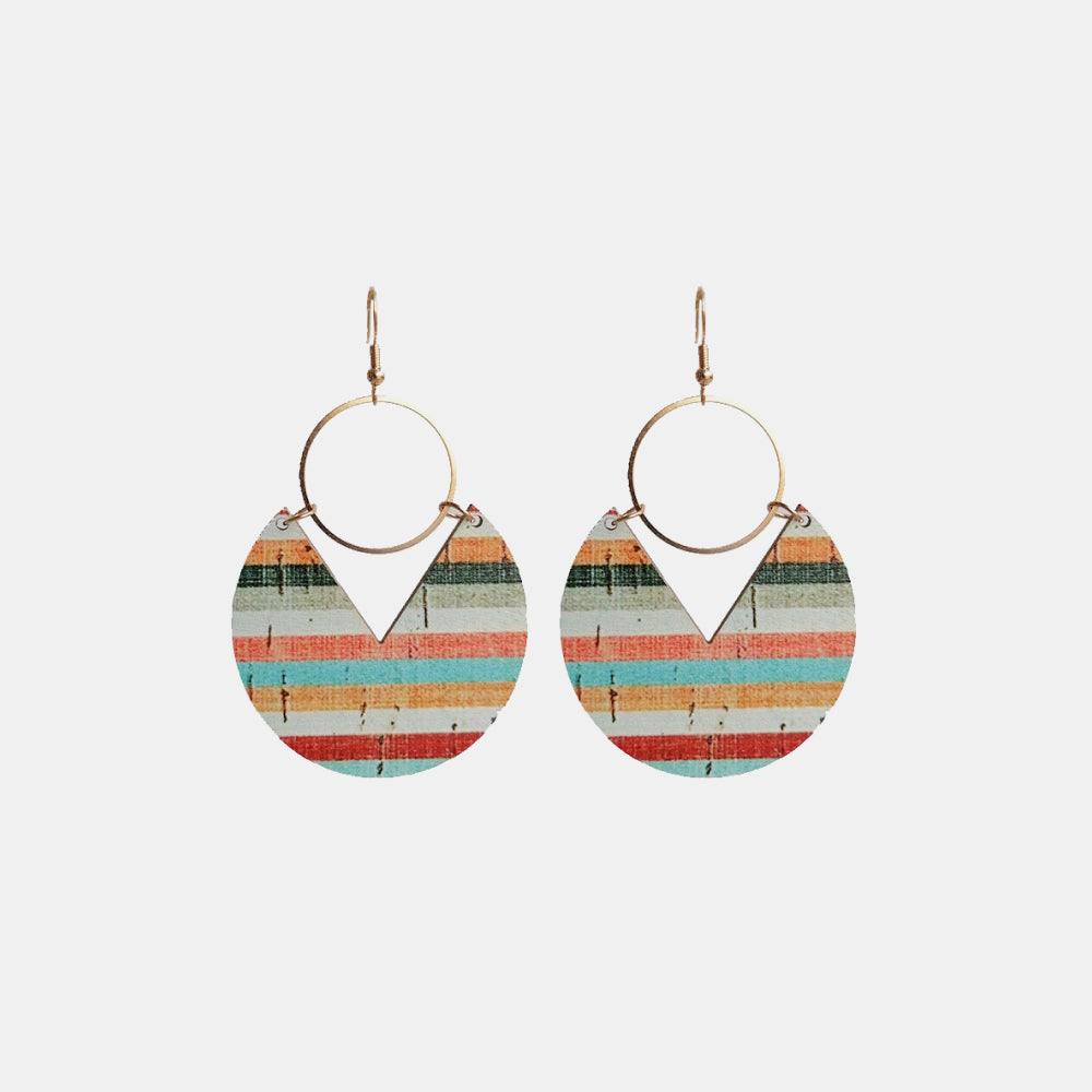 Ms.Pac-Man Shape Wooden Dangle Earrings - Trendsi