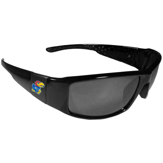Kansas Jayhawks Black Wrap Sunglasses - Siskiyou Buckle