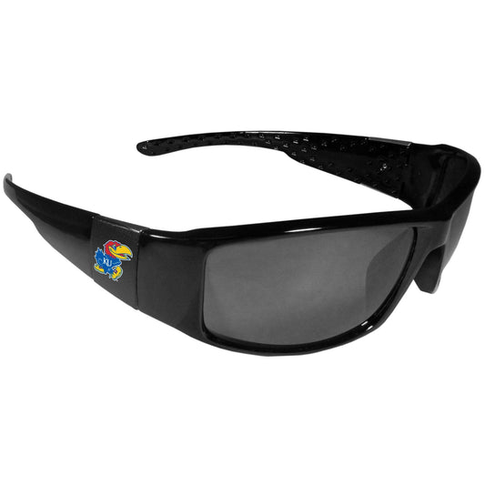 Kansas Jayhawks Black Wrap Sunglasses - Flyclothing LLC